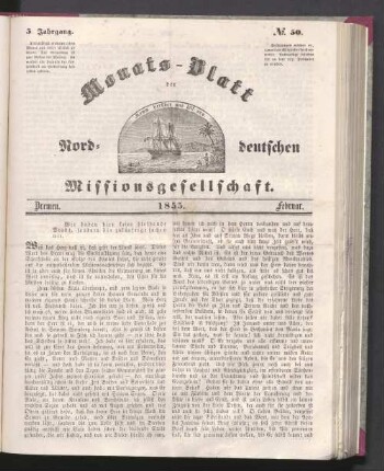 5. Jahrgang. N°. 50. Bremen. 1855. Februar