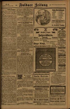 Zweite Ausgabe vom Samstag, den 28. Februar 1920.