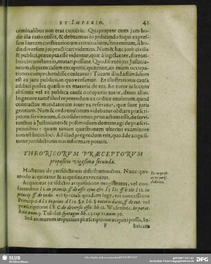 Theoricorum Praeceptorum propostio vigesima secunda