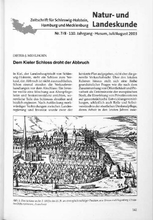 Dem Kieler Schloss droht der Abbruch