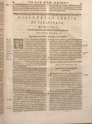 Dispvtatio Tertia. De Felicitate.