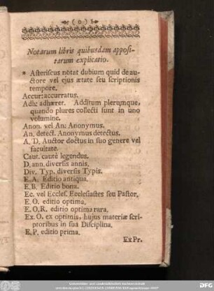 Notarum libris quibusdam appositarum explicatio.