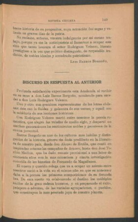 Discurso en respuesta al anterior