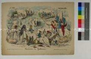 Actualités N°43. - Karikatur zu Wilhelm I.