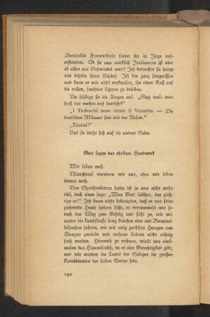 Gott segne das ehrbare Handwerk