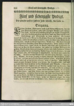 Fünf und siebenzigste Predigt