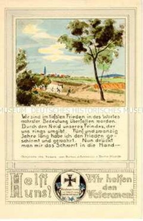 Postkarte mit Ansprache Wilhelms II. vom Berliner Schloss 31. Juli 1914