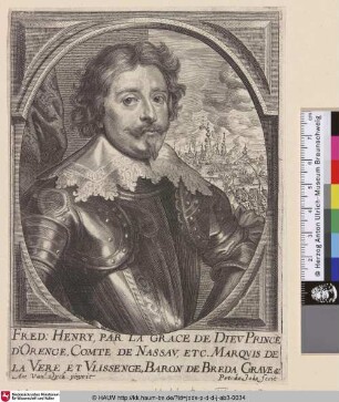 Fred. Henry, par la Grace de dieu Prince d'Orenge