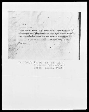 Augustinus, In Johannem evangelistam tractatus 22-54 — Hinteres Vorsatzblatt