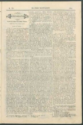 Bibliografía : Carta al señor don Juan Valera, sobre asuntos americanos. (Continuación.)