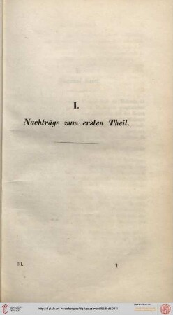 Nachträge zum ersten Theil