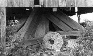Wiesenburg/Mark-Reppinichen. Hotoppmühle, Bockmühle, Detail