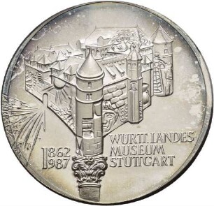 Medaille auf 125 Jahre Württembergisches Landesmuseum und auf die Landesausstellung "Baden und Württemberg im Zeitalter Napoleons"