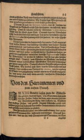 Von den Sacramenten und irem rechten Brauch.