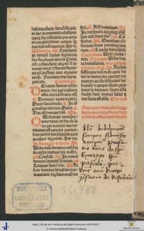 Handschriftliche Ergänzung