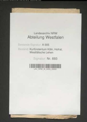 Revers des Philipp Raban von Canstein über die Belehnung mit dem halben Schloß Canstein