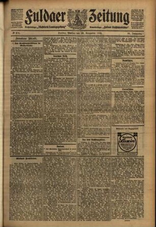 Zweite Ausgabe vom Montag, den 29. November 1909.