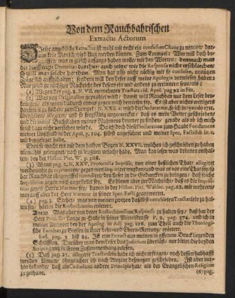 Von dem Rauchbahrischen Extractu Actorum