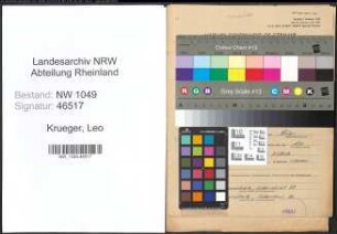 Entnazifizierung Leo Krueger , geb. 30.03.1897 (Ingenieur)
