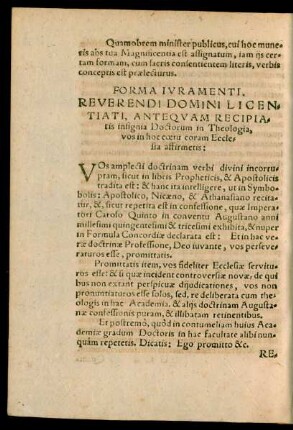 Forma Iuramenti.