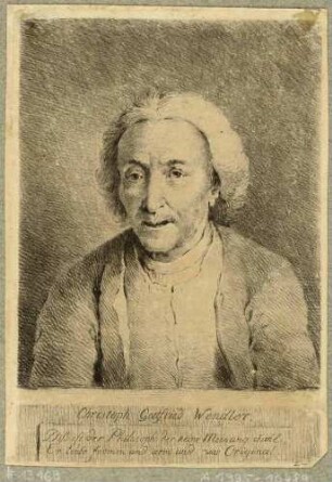 Bildnis des Leipziger Philosophen und Privatgelehrten Christoph Gottfried Wendler, Brustbild