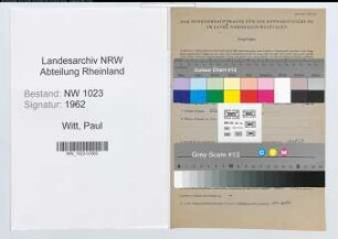 Entnazifizierung Paul Witt , geb. 27.06.1890 (Lehrer)