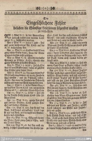 Die Eingeschlichenen Fehler belieben die Günstige Leserinnen folgender massen zu verbessern.