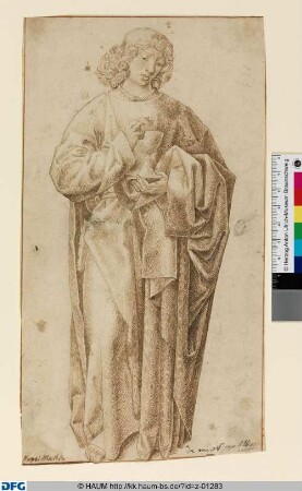 Der Evangelist Johannes stehend von vorn