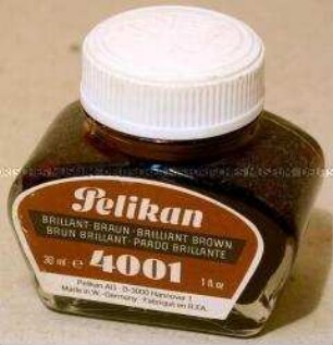 Tintenfass "Pelikan / 4001", 30-ml-Fässchen, mit Restinhalt