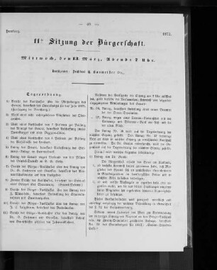 11te Sitzung