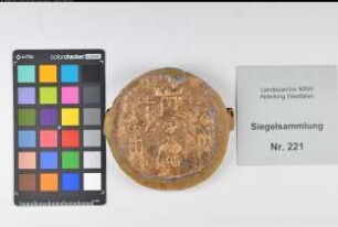 Siegler: Beckum, Stadt Überlieferungsart: Original (restauriert). Stoff: Wachs Farbe: farblos Form: rund. Durchmesser: Art: Typ: Umschrift: