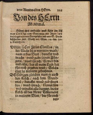 Von des Herrn Abendmal.