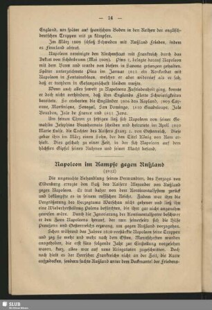 Napoleon im Kampfe gegen Rußland (1812)