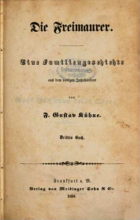 Die Freimaurer : eine Familiengeschichte aus dem vorigen Jahrhundert, 3. Graf Giuseppe della Torre