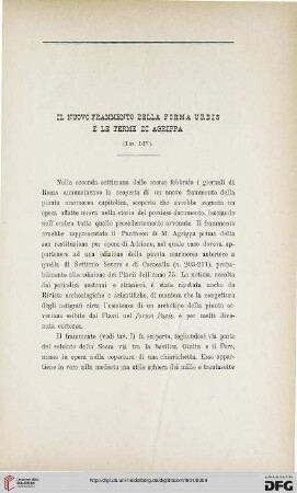 29: Il nuovo frammento della Forma Urbis e le terme di Agrippa