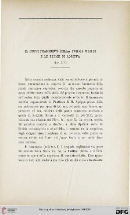 29: Il nuovo frammento della Forma Urbis e le terme di Agrippa