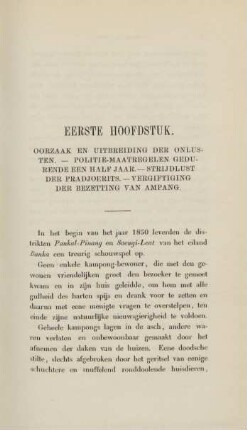 Eerste hoofdstuk. Oorzaak en uitbreiding der Onlusten ...