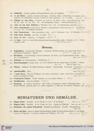 Miniaturen und Gemälde (Nr. 301-448)