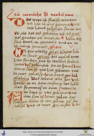 [187v - 190v] Weihnachtsliturgie mit 6 Gebeten.