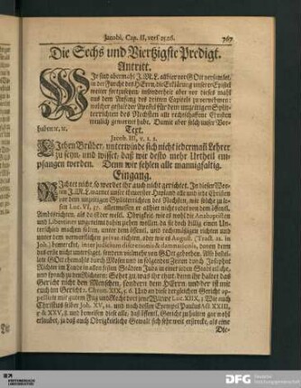 Die Sechs und Viertzigste Predigt.