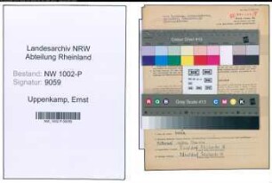 Entnazifizierung Ernst Uppenkamp , geb. 15.06.1922 (Polizeibeamter)