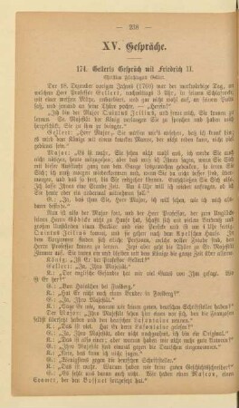 XV. Gespräche.