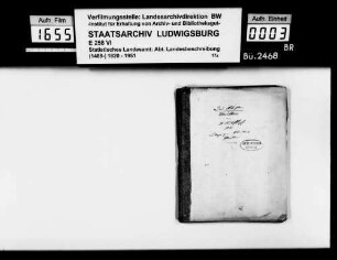 Beiträge des Konrektors Karl Pfaff aus Esslingen zur historiographischen Beschreibung des Oberamts