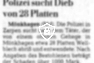 Polizei sucht Dieb mit 28 Platten
