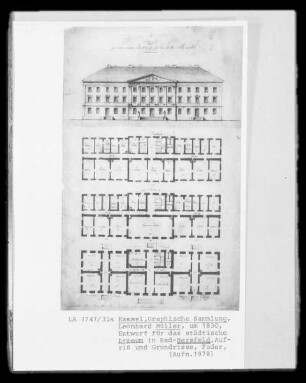 Bad Hersfeld, Entwurf für das städtische Lyzeum