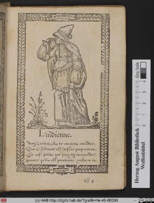 L'indienne [Recueil de la diversité des habits, Kleidung einer indischen Frau]