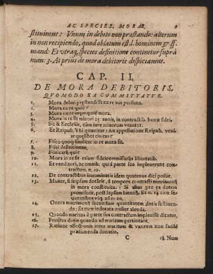 Cap. II. De Mora Debitoris. Quomodo Ea Committatur.