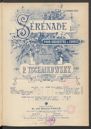 Sérénade pour orchestre à cordes : op. 48