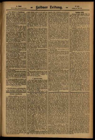 Dritte Ausgabe vom Samstag, den 28. Juni 1913.