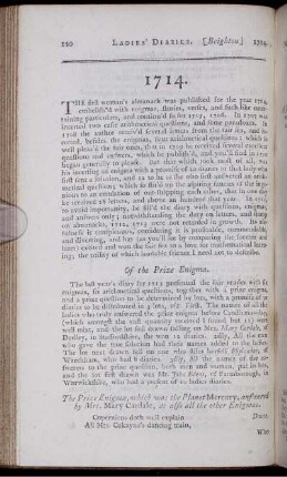 The Poetical Parts of the Ladies' Diaries. [Beigthon].